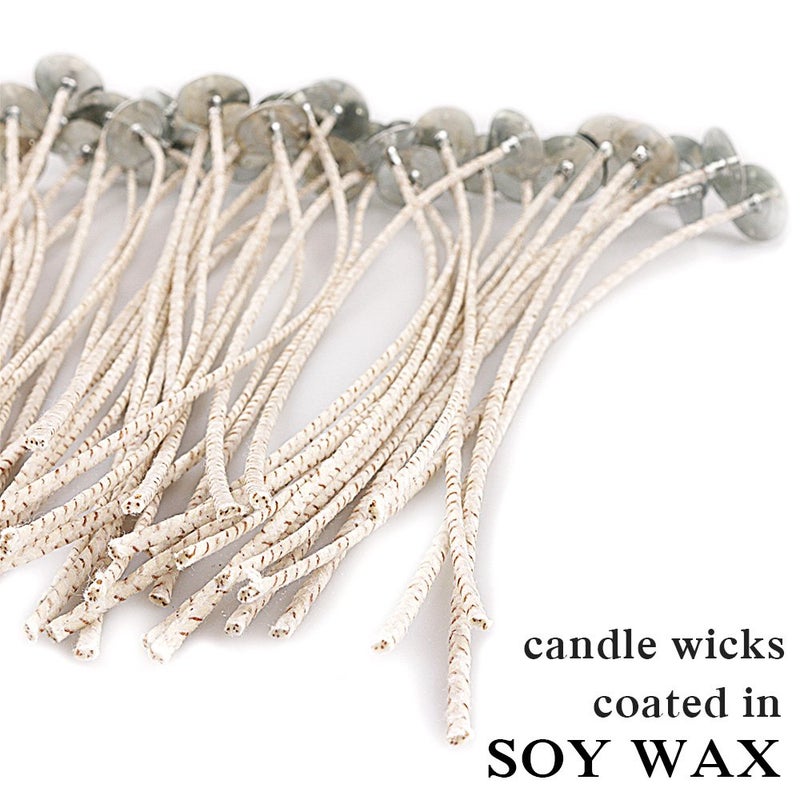 EricX Light 100 Piece 8 inch Soy Wax Candle Wick, Cotton and Paper Interwoven core, Large, for Candle Making, Candle DIY - Image 4